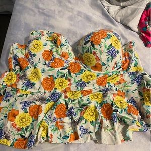 Slightly used plus size torrid swim tank top